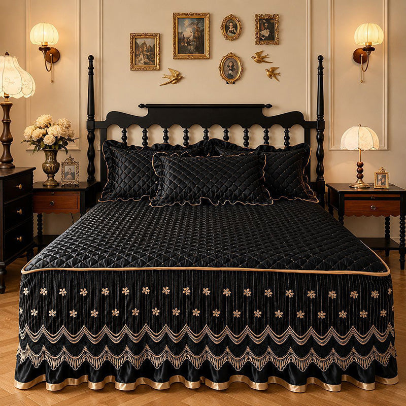 🎉 2026 Sale — Over 33,500 Sold!🛏️Quilted Elastic Four‑Corner Bed Skirt ✨