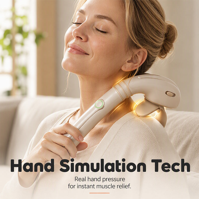 🔥HOT SALE 50% OFF! 💆‍♂️💨 Stop begging for a back rub — this long-handle massager reaches every knot you can't. Ergonomic, cordless, and surprisingly powerful. Your shoulders will finally get the memo. ✨