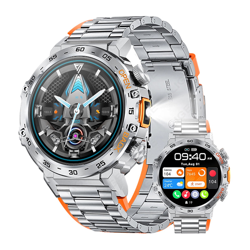 ⌚ 50% OFF NOW! 🏔️ Outdoor Smartwatch – Rugged, LED Flashlight & Bluetooth Calling – For Sports, Fitness & Adventure 🔦