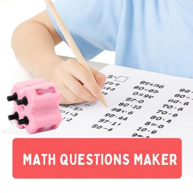 Practice math without flipping pages — 4-in-1 roller stamp that prints problems in seconds. ✏️