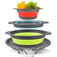 3-Piece Collapsible Colander Set with Draining Base