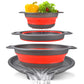 3-Piece Collapsible Colander Set with Draining Base