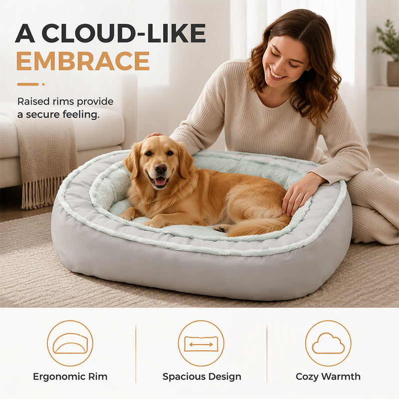 📢📢50% OFF !! ⏰ All‑Season Ergonomic Comfort Pet Bed – Snug, Breathable, Cozy ✨