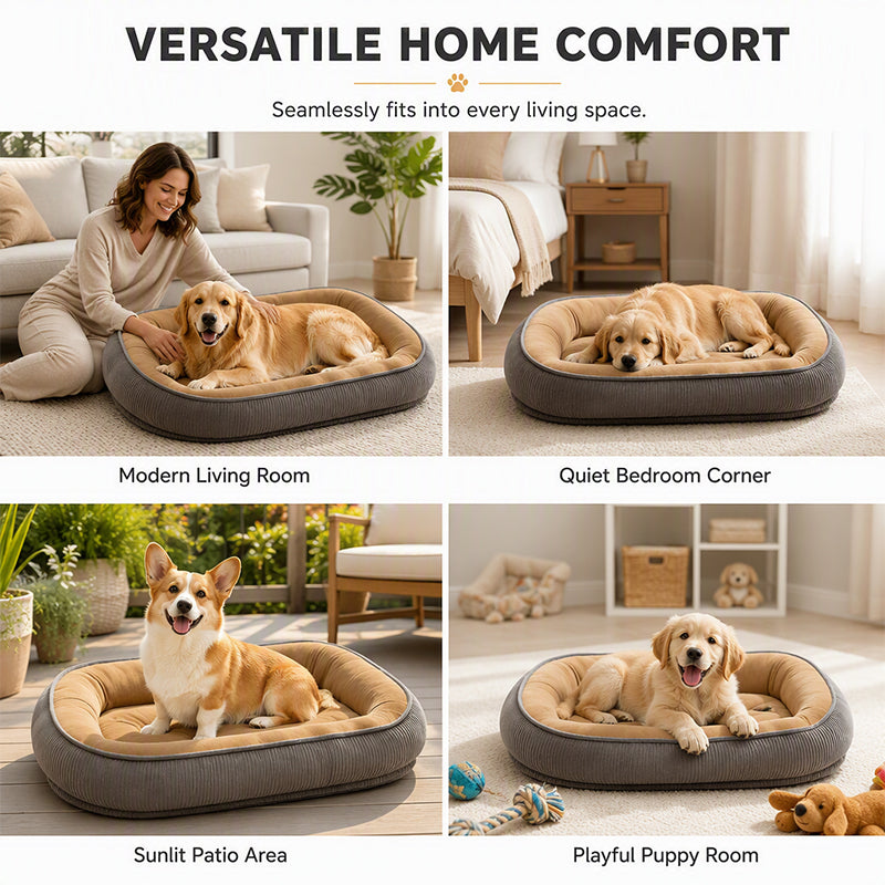 📢📢50% OFF !! ⏰ All‑Season Ergonomic Comfort Pet Bed – Snug, Breathable, Cozy ✨
