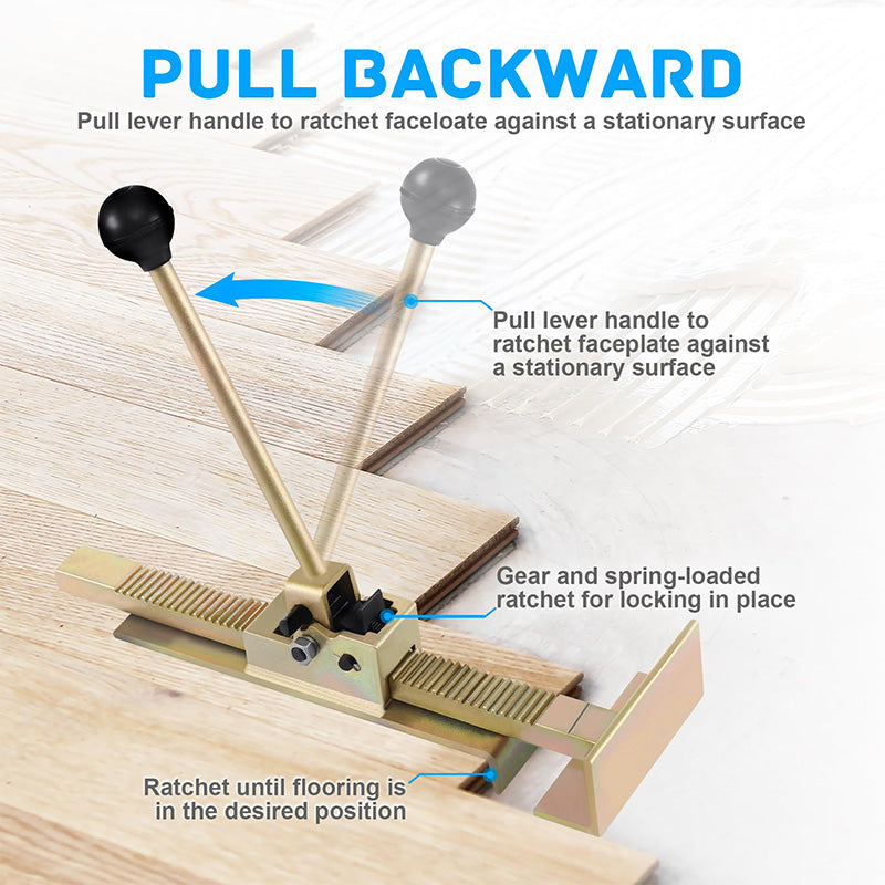 📏 50% OFF NOW! 🏠 Ratcheting Plank Jack – Heavy-Duty, Precise Alignment & Ergonomic Grip – For Hardwood Floor Installation 🛠️