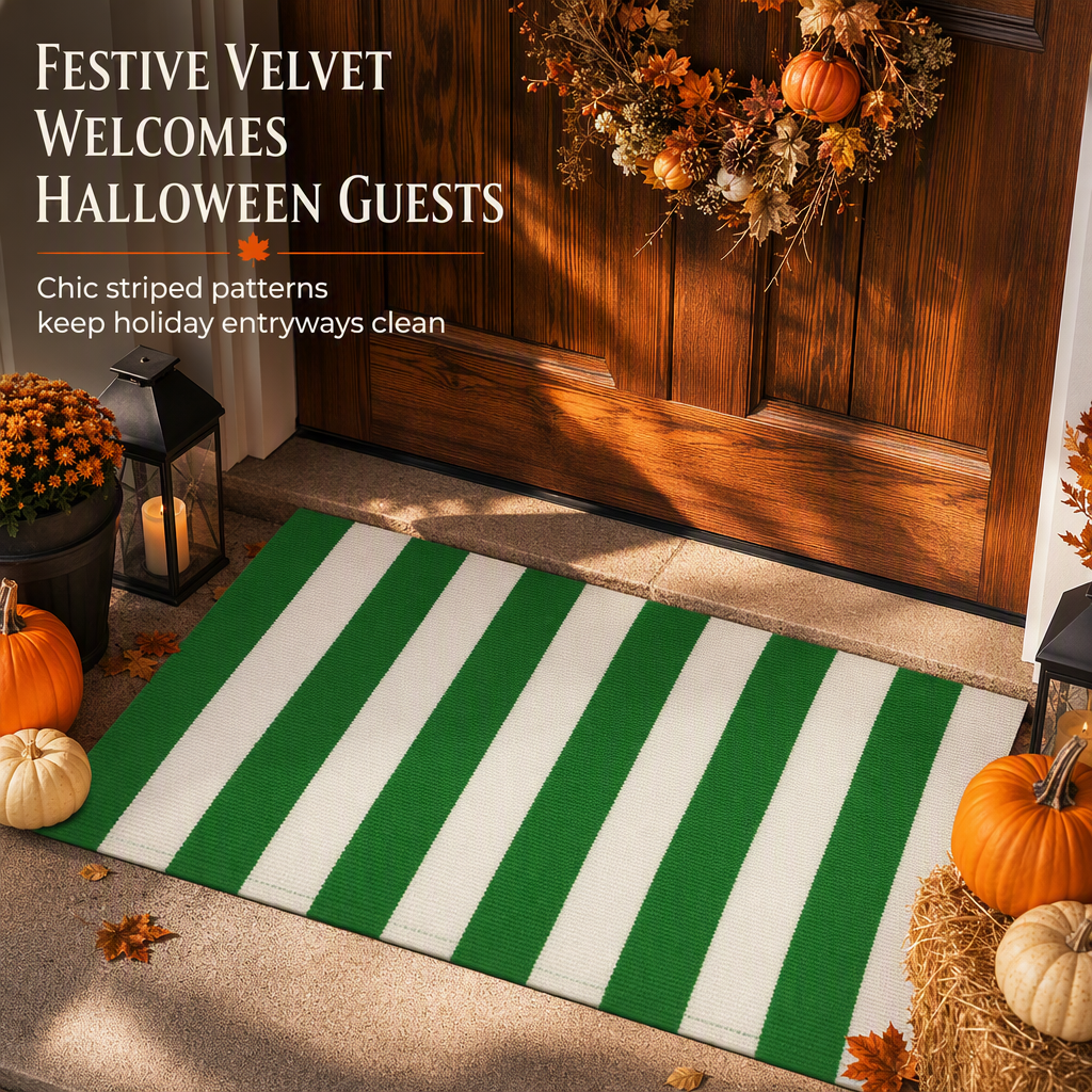 🚪Simple Striped Non‑Slip Door Mat ✨ Durable Striped Doormat for Home Entrance