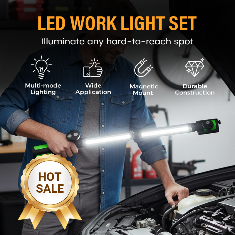 Magnetic & Rechargeable LED Work Light Set