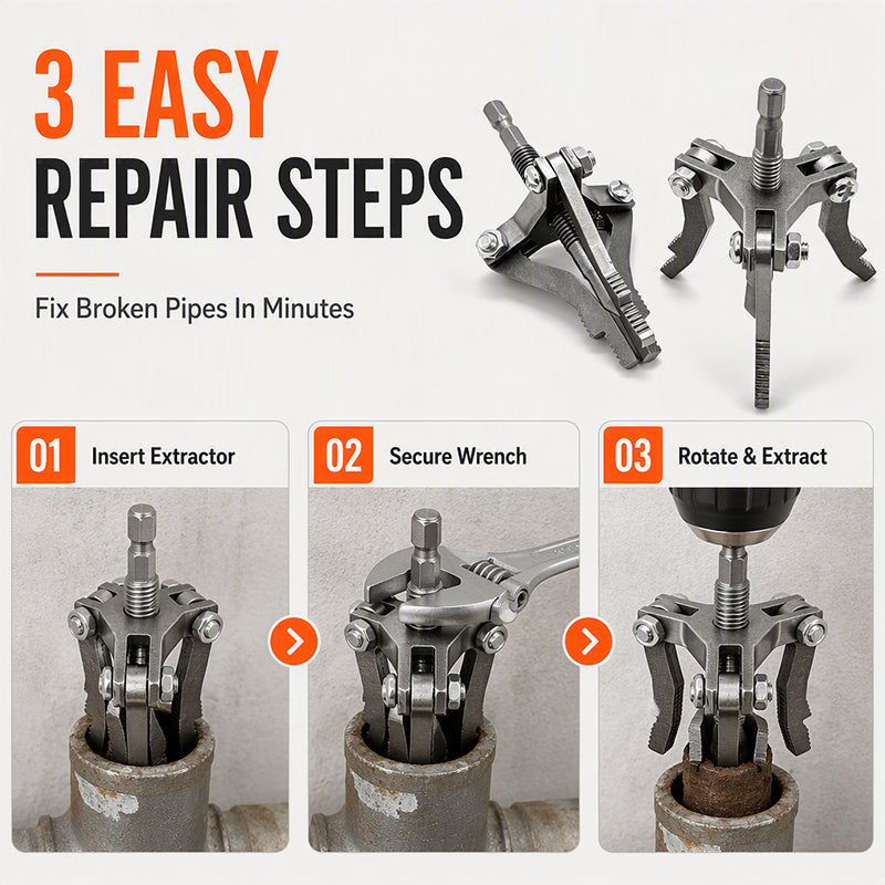 ⏳Time-Limited Special⏰Universal 3-Jaw Broken Pipe Extractor for Hand Drills