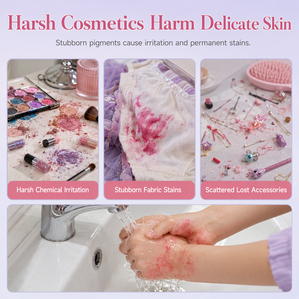 👑 Save 50%! ✨ Washable Princess Makeup Set – Non‑irritating, trays & portable case 🎀