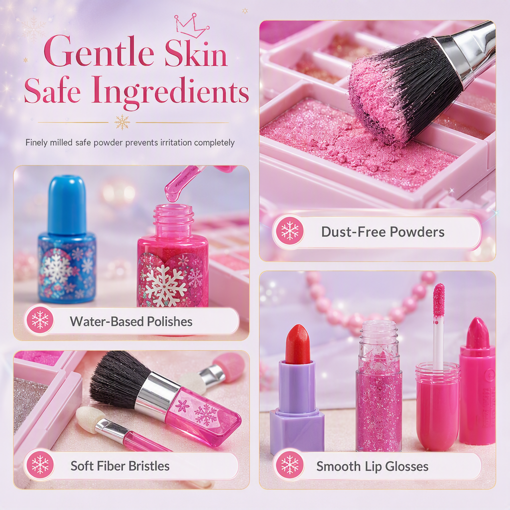 👑 Save 50%! ✨ Washable Princess Makeup Set – Non‑irritating, trays & portable case 🎀