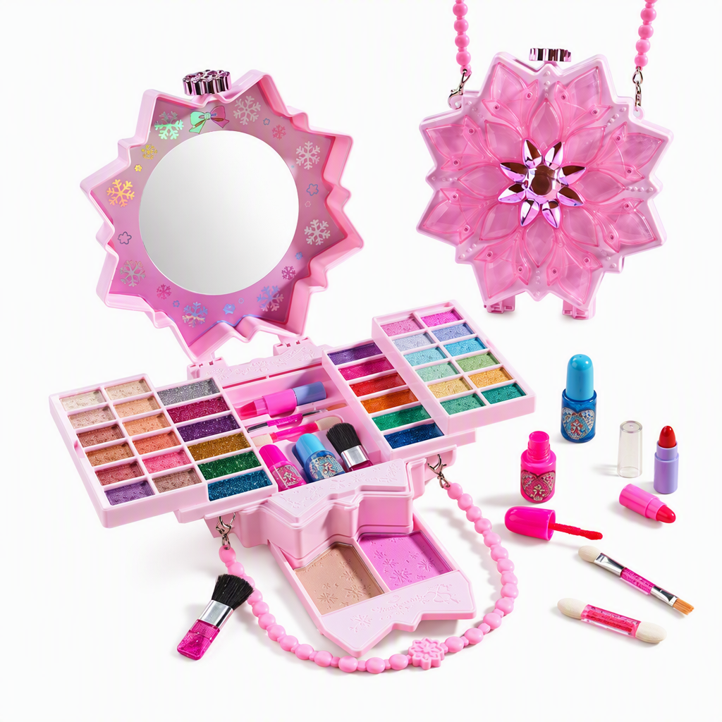 👑 Save 50%! ✨ Washable Princess Makeup Set – Non‑irritating, trays & portable case 🎀