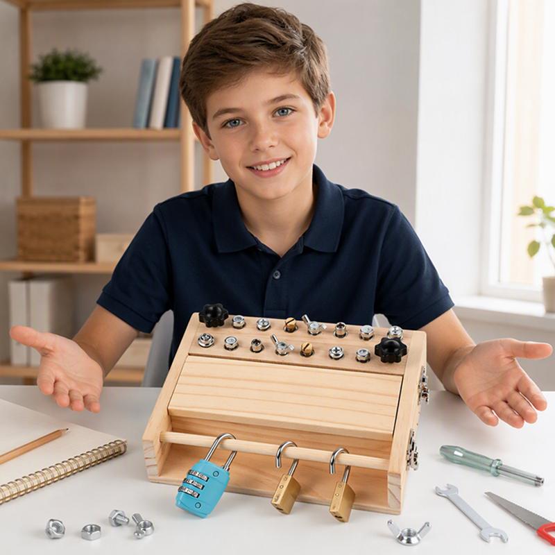 Montessori Wooden Screwdriver Board Toy for Toddlers