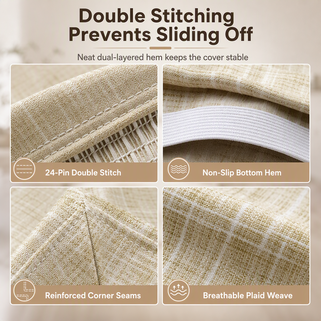 ⏳Time-Limited Special⏰Universal Stretch Plaid Chair Cover – Stretchy, Protective, Easy Fit