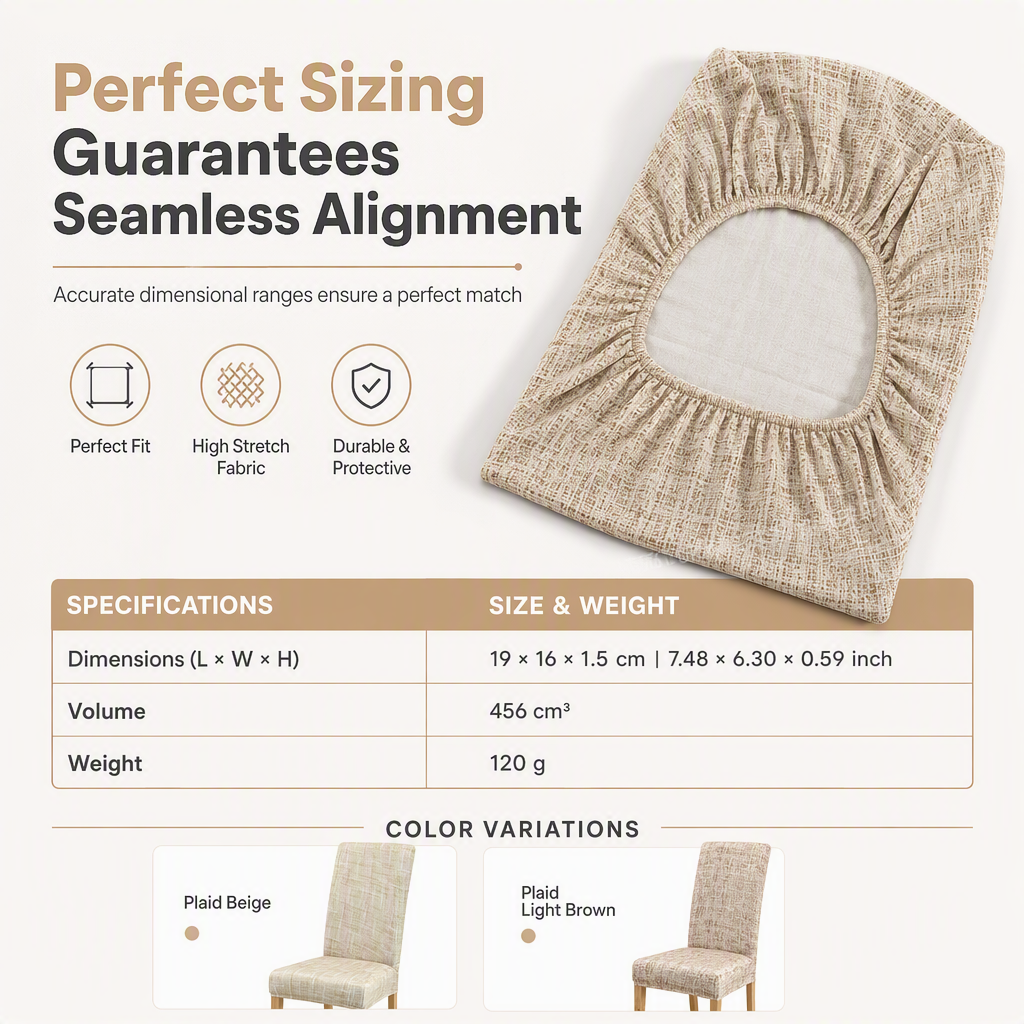 ⏳Time-Limited Special⏰Universal Stretch Plaid Chair Cover – Stretchy, Protective, Easy Fit