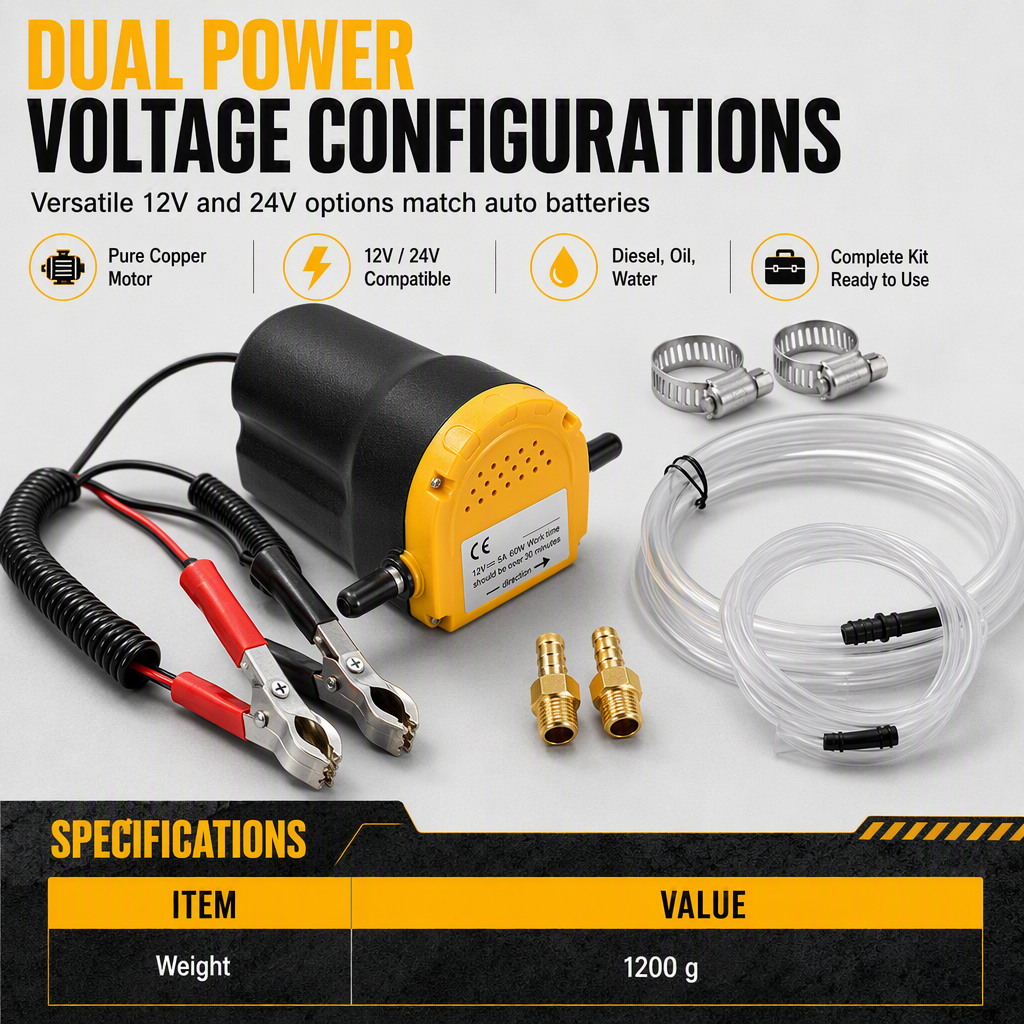 12V 24V Portable Electric Self Priming Transfer Pump Micro Diesel Oil Extractor for Cars