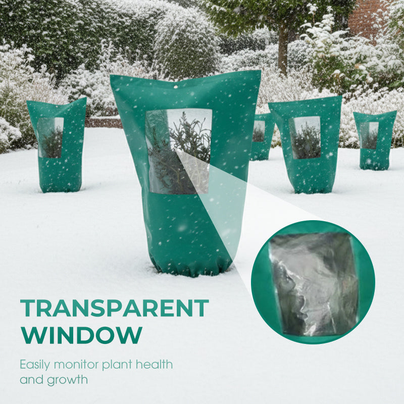 ❄️ LIMITED-TIME 50% OFF 🌱 Winter Plant Cover — Freeze Protection, Zipper & Drawstring, Clear Window