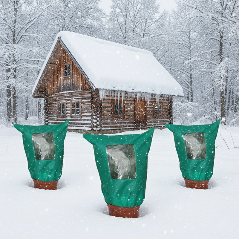 ❄️ LIMITED-TIME 50% OFF 🌱 Winter Plant Cover — Freeze Protection, Zipper & Drawstring, Clear Window