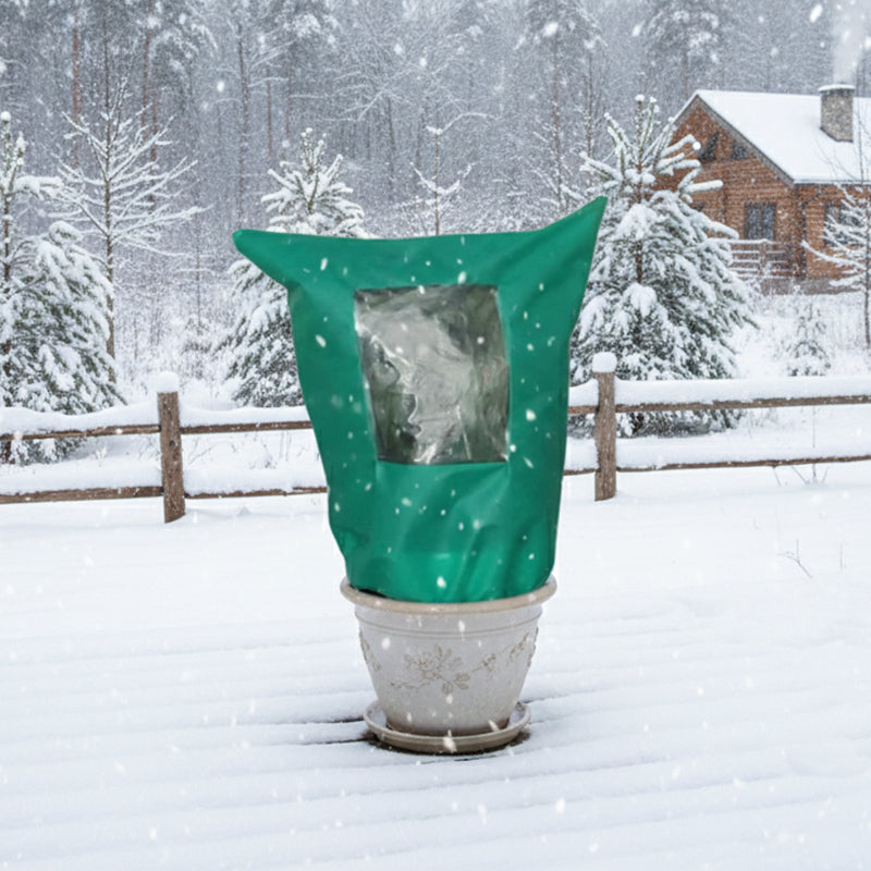 ❄️ LIMITED-TIME 50% OFF 🌱 Winter Plant Cover — Freeze Protection, Zipper & Drawstring, Clear Window