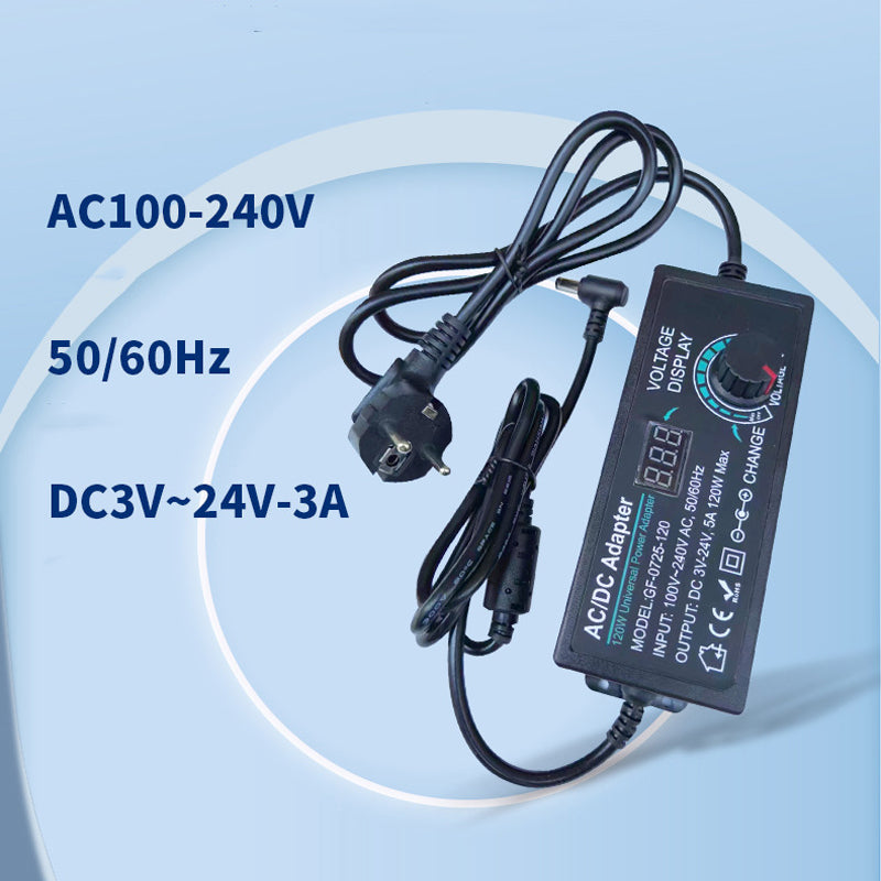⏳Time-Limited Special⏰Adjustable 3V-24V 3A Universal AC/DC Power Adapter