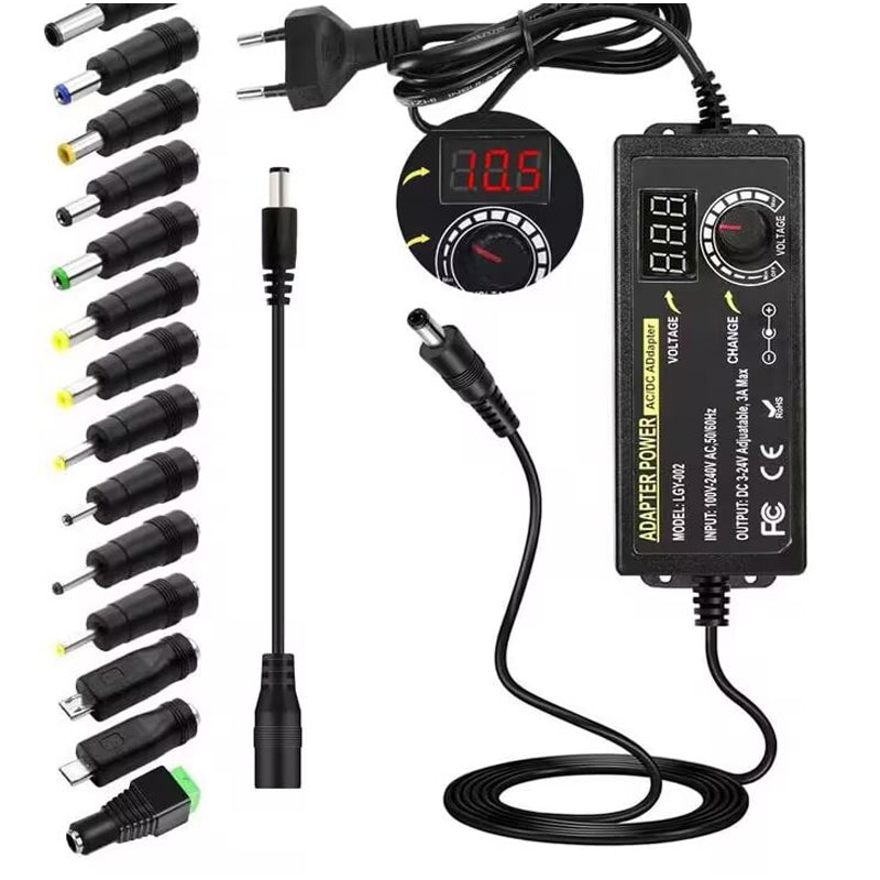 ⏳Time-Limited Special⏰Adjustable 3V-24V 3A Universal AC/DC Power Adapter