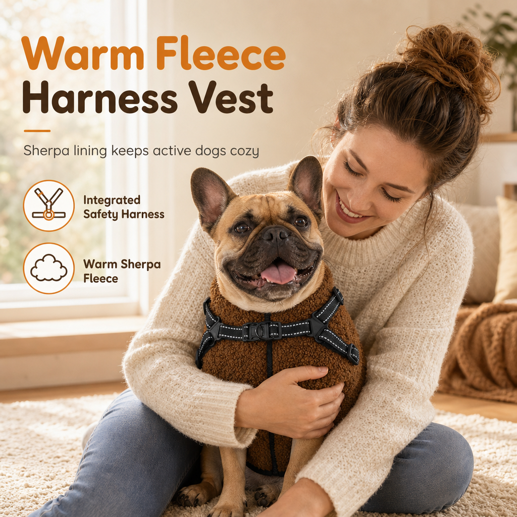 🐶 50% OFF! 🧥 Winter Coat for Dogs – Built-In Harness & Reflective Strips ✨