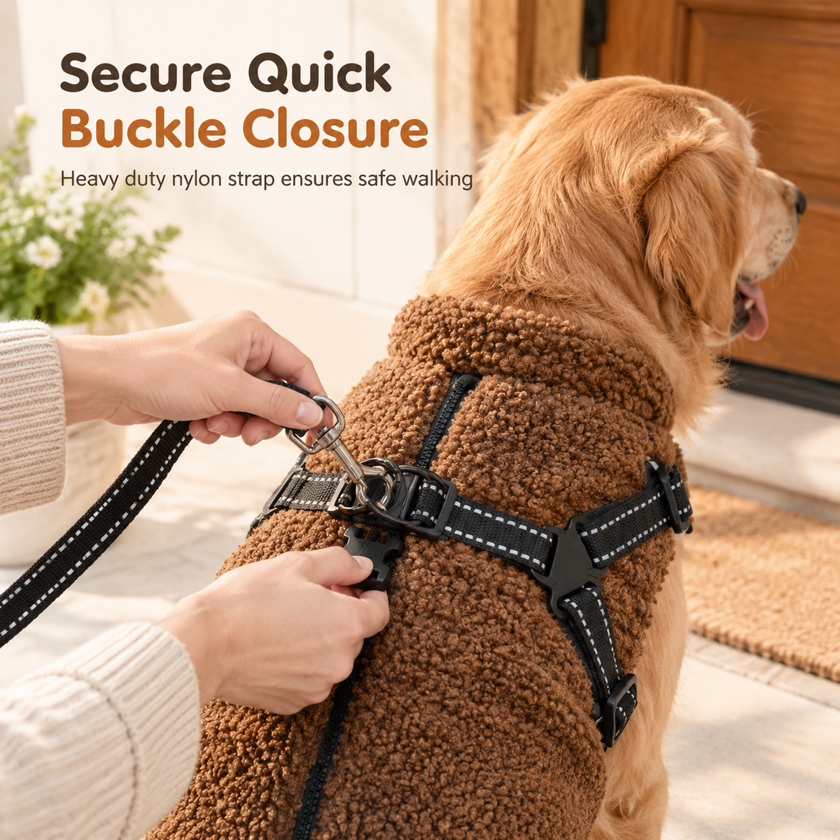 🐶 50% OFF! 🧥 Winter Coat for Dogs – Built-In Harness & Reflective Strips ✨