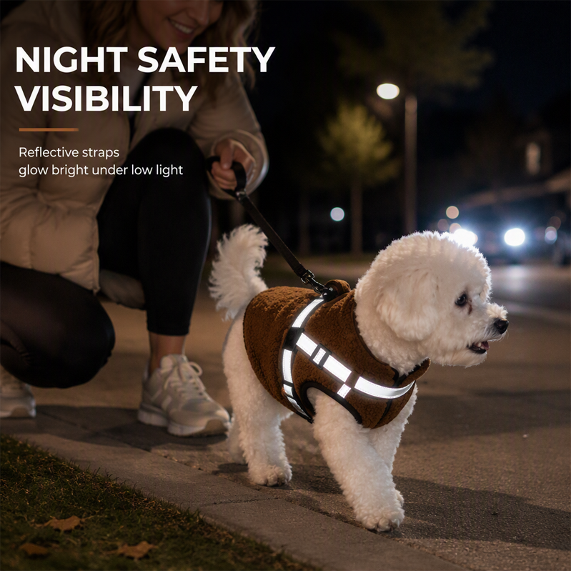 🐶 50% OFF! 🧥 Winter Coat for Dogs – Built-In Harness & Reflective Strips ✨