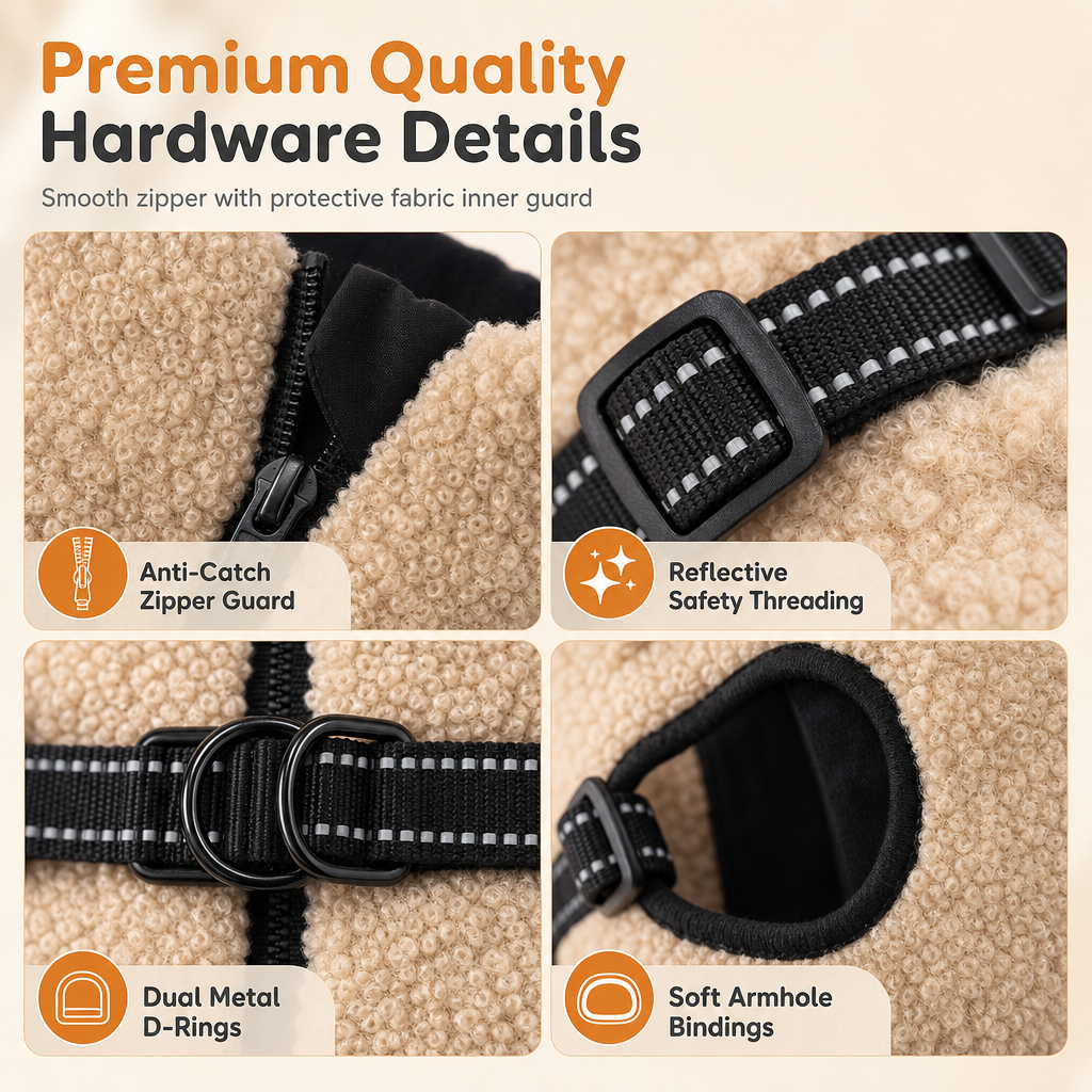 🐶 50% OFF! 🧥 Winter Coat for Dogs – Built-In Harness & Reflective Strips ✨