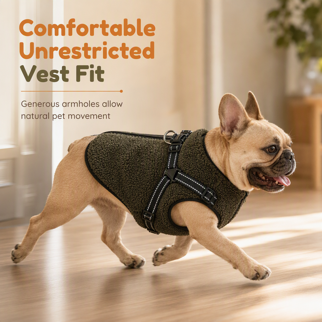 🐶 50% OFF! 🧥 Winter Coat for Dogs – Built-In Harness & Reflective Strips ✨