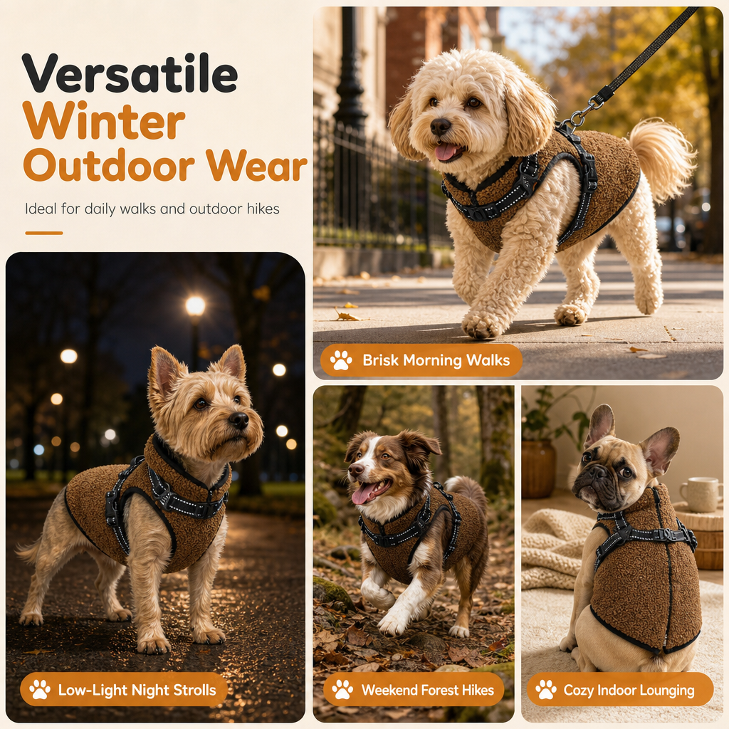 🐶 50% OFF! 🧥 Winter Coat for Dogs – Built-In Harness & Reflective Strips ✨