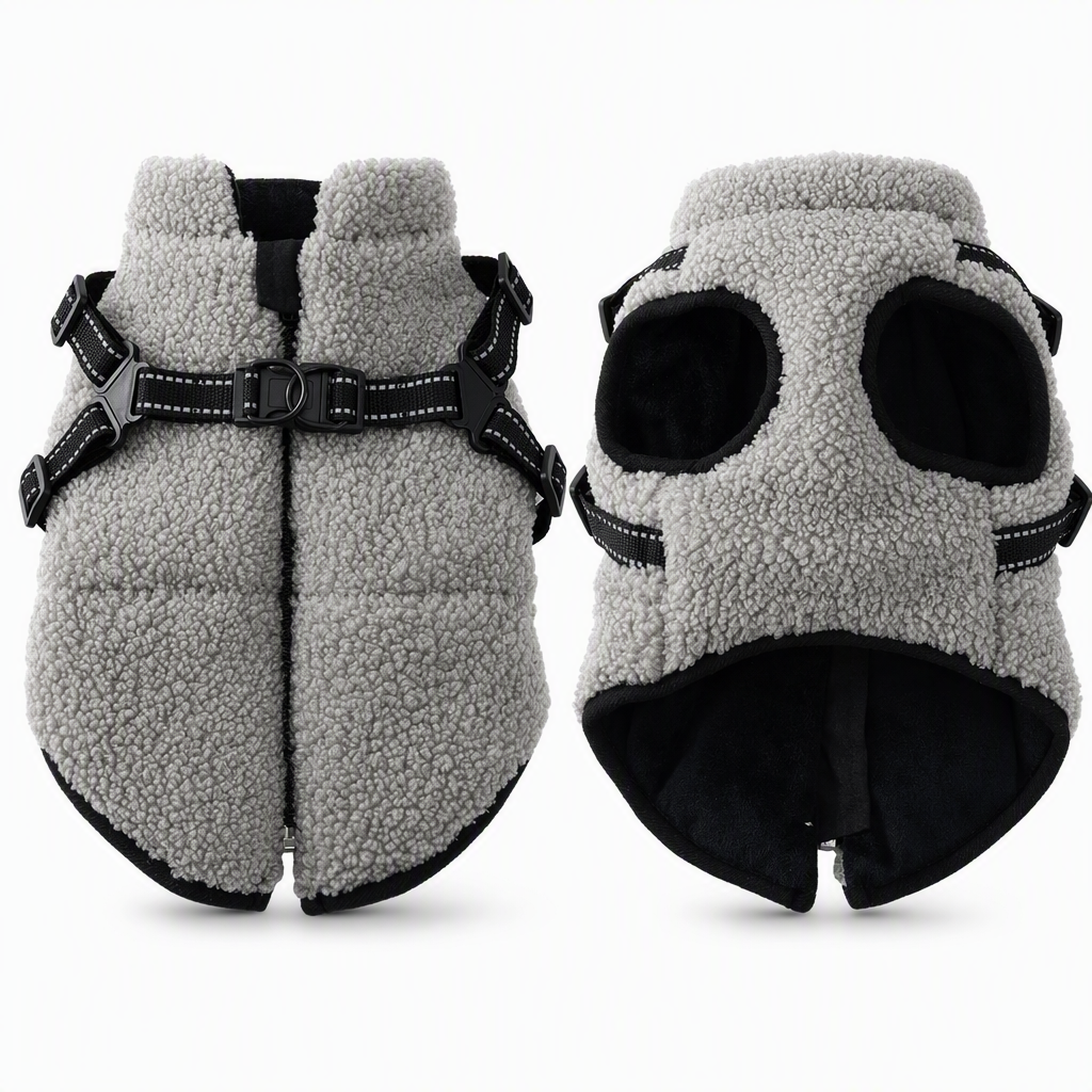 🐶 50% OFF! 🧥 Winter Coat for Dogs – Built-In Harness & Reflective Strips ✨