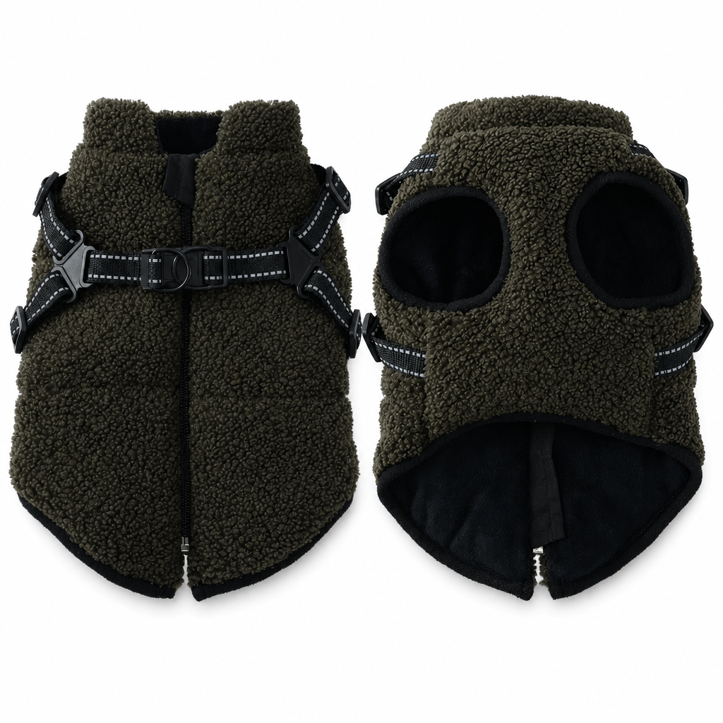 🐶 50% OFF! 🧥 Winter Coat for Dogs – Built-In Harness & Reflective Strips ✨