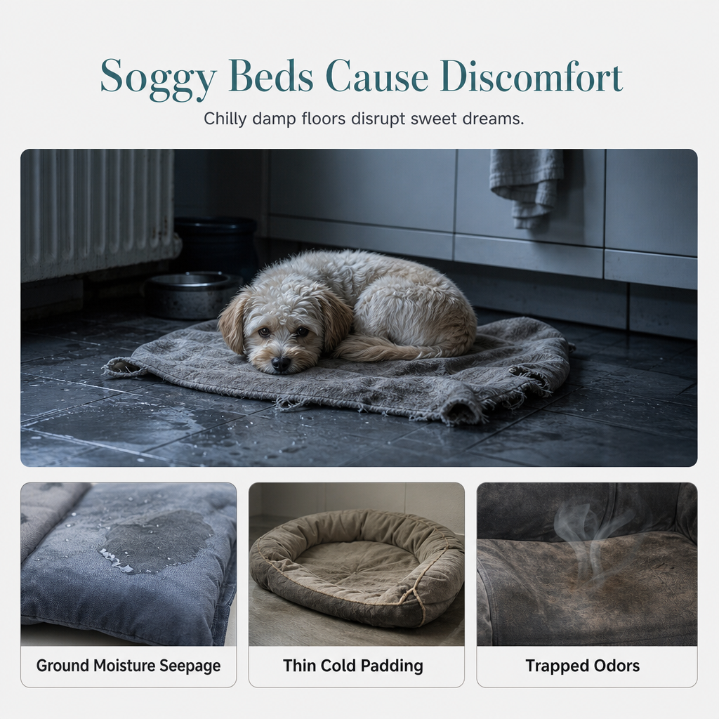 💤 Detachable Oval Pet Bed – Cozy, Moisture-Proof, Scratch Resistant ✨