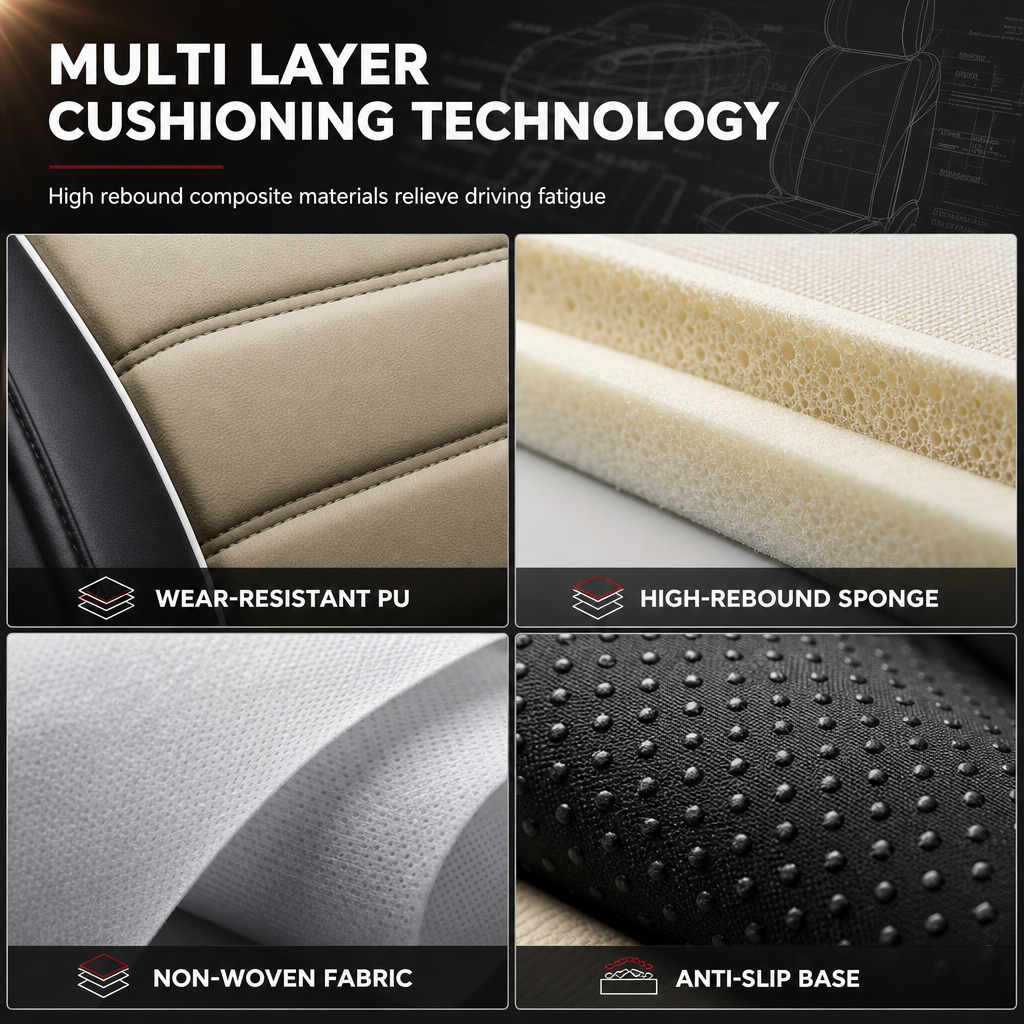 ⏳Time-Limited Special⏰Full-Coverage Leather Car Seat Covers – All-Season Protection, 5D Surround & Safety Split Seams – Universal Fit 🛡️