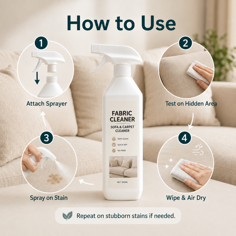 Waterless Fabric & Upholstery Cleaner Spray