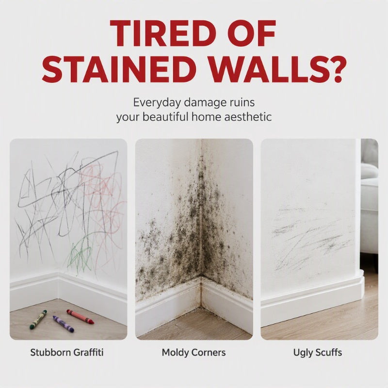 Wall Repair Paste – With Integrated Roller Brush, Waterproof & Family-Safe – Easy DIY for Stains, Cracks & Marks 🏠