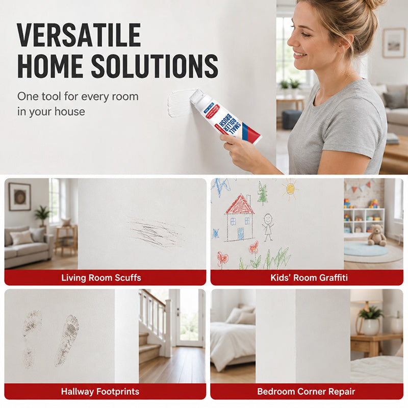 Wall Repair Paste – With Integrated Roller Brush, Waterproof & Family-Safe – Easy DIY for Stains, Cracks & Marks 🏠