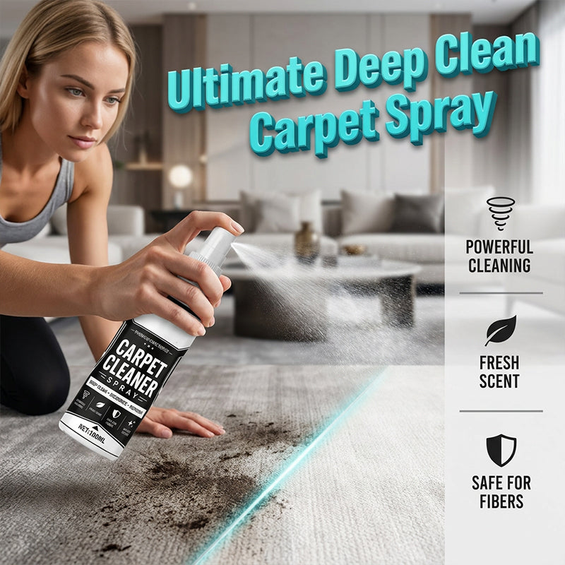 ✨🧽 Deep Cleaning Carpet Cleaner Spray – Lifts Stains & Odors, Fast-Dry, No Rinse! 🏠💨