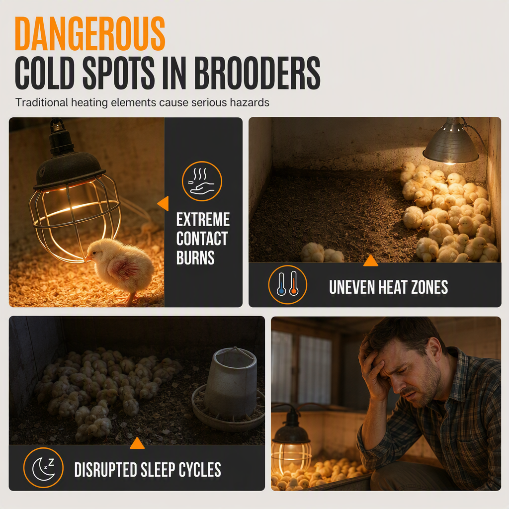 🐥 LIMITED-TIME 50% OFF! 🌡️ Intelligent Temperature Control Brooder Heater – Even Warm Air, Easy Install, Safe Housing ✨