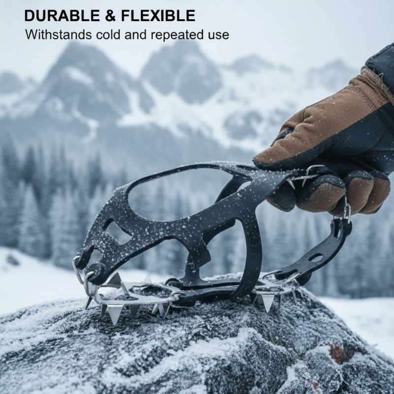📢📢50% OFF !! ⏰18-Spike Ice Cleats – Slip-On Traction Grips for Snow & Ice