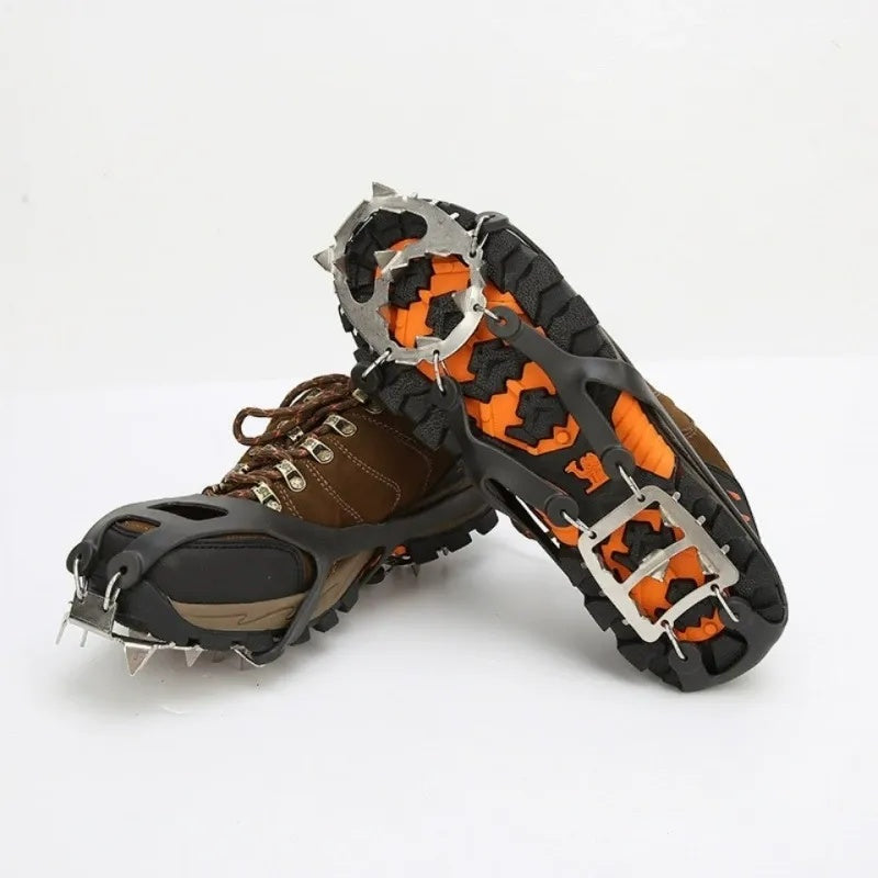 📢📢50% OFF !! ⏰18-Spike Ice Cleats – Slip-On Traction Grips for Snow & Ice
