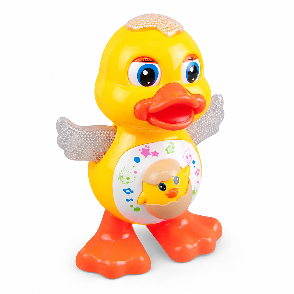 ⏳Time-Limited Special⏰Electric Singing and Dancing Cartoon Duck Toy | LED Light Effects, Waddling Motion🌈