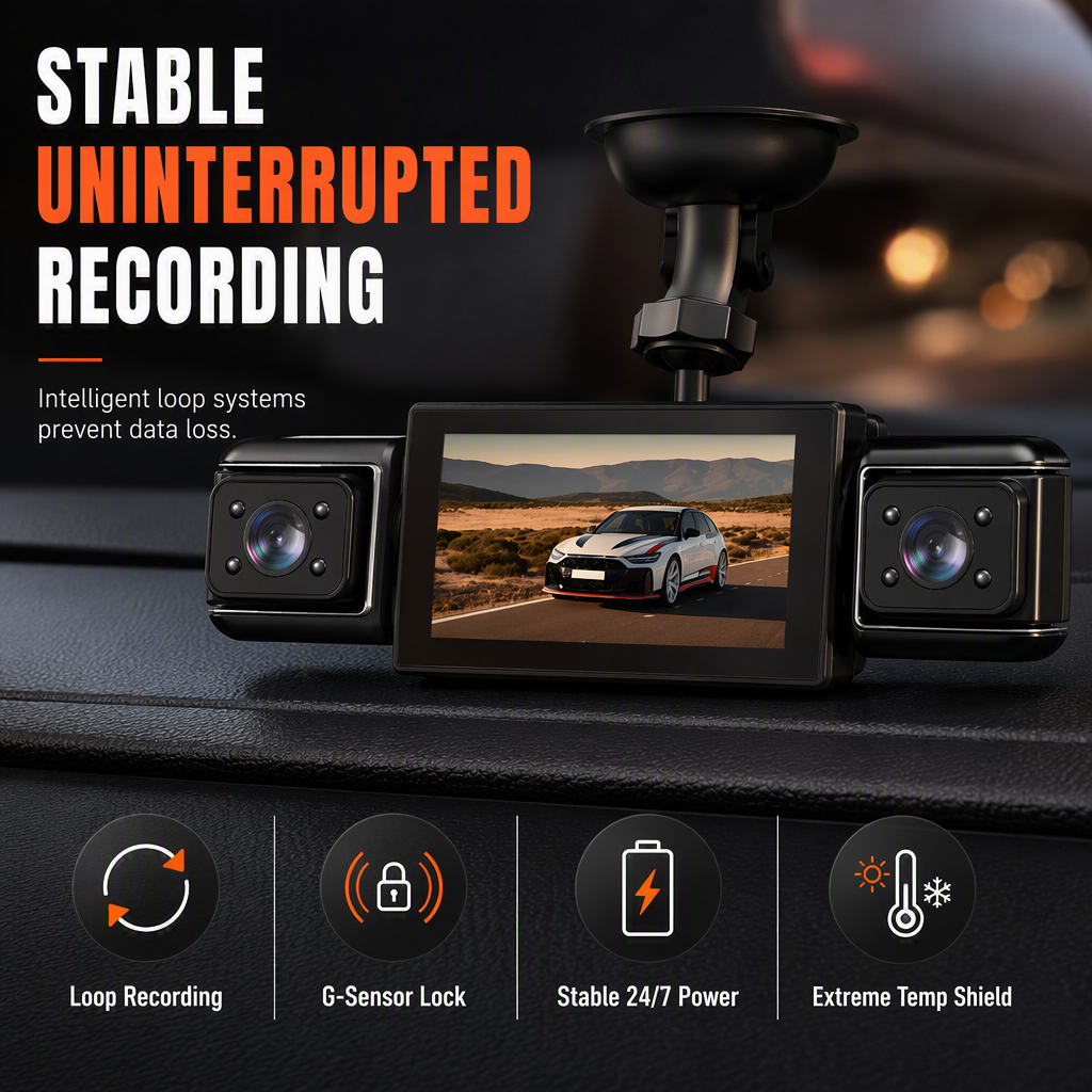 🎥 LIMITED-TIME 50% OFF ✨ Four-Lens Rotatable Dash Cam — Full Cabin Coverage ⚡