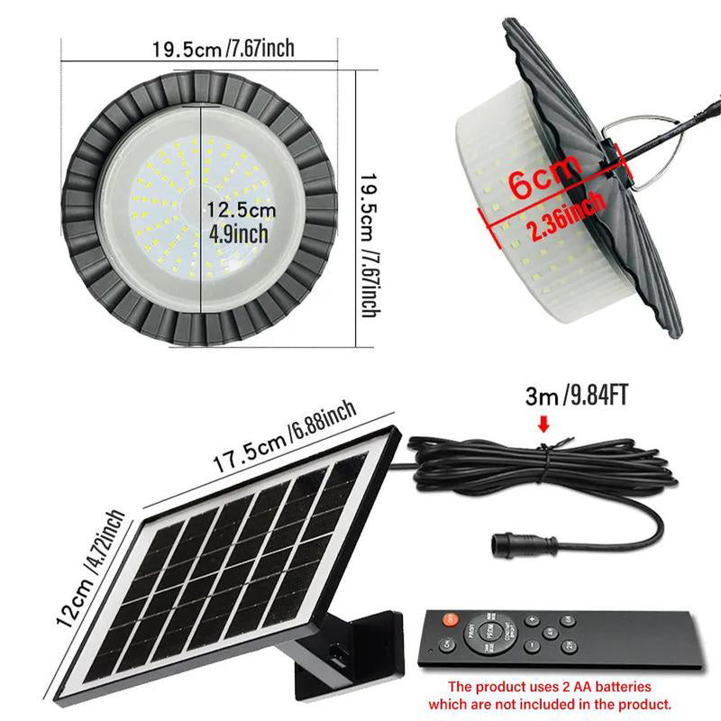 ☀️ Adjustable Waterproof Solar Pendant Light