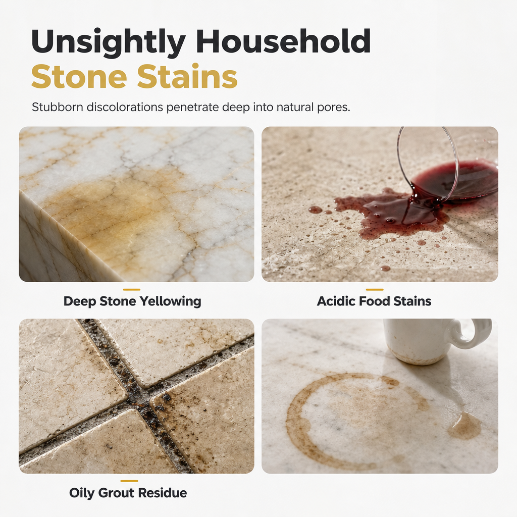 Stone Color Bleeding and Stain Remover for Marble and Tile