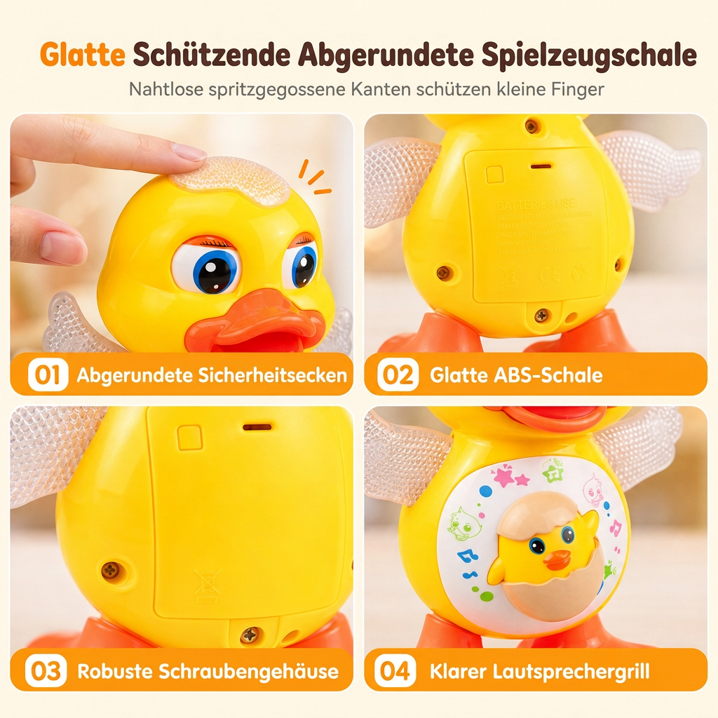 ⏳Time-Limited Special⏰Electric Singing and Dancing Cartoon Duck Toy | LED Light Effects, Waddling Motion🌈