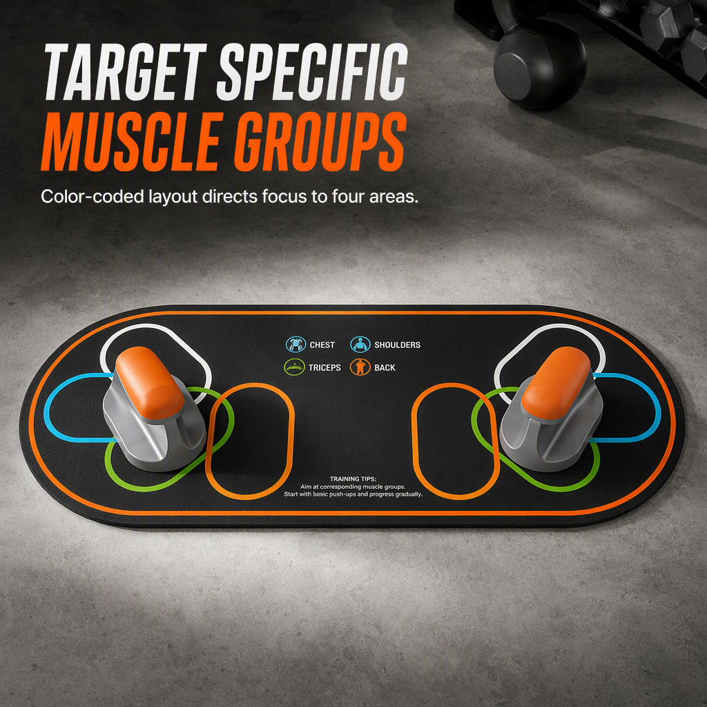 Ergonomic Multi Position Push Up Board and Plank Support Trainer for Home Fitness Workouts