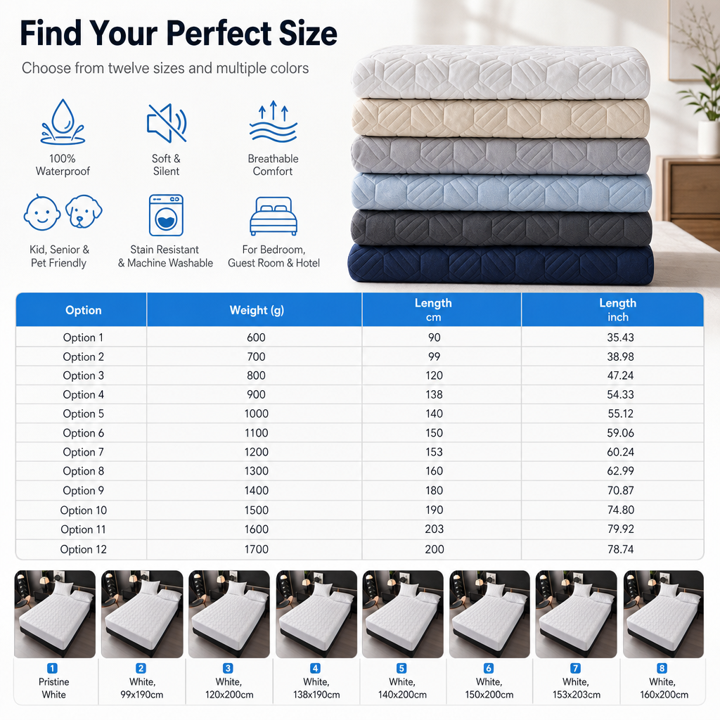 💥2026 Hot Sale🛏️Waterproof Fitted Sheet – Solid Color Machine Washable Mattress Protector Cover, Soft Breathable Bed Cover for Bedroom, Guest Room & Dorm ✨
