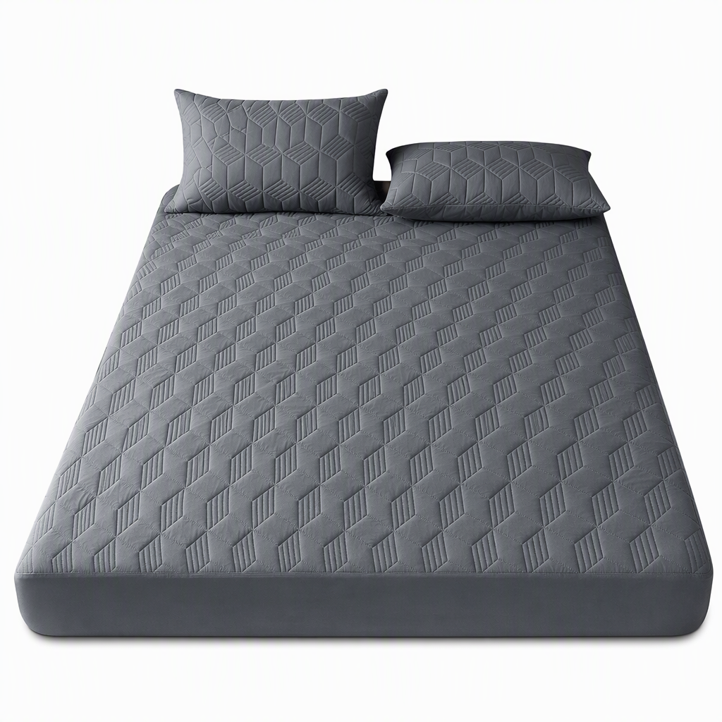 💥2026 Hot Sale🛏️Waterproof Fitted Sheet – Solid Color Machine Washable Mattress Protector Cover, Soft Breathable Bed Cover for Bedroom, Guest Room & Dorm ✨