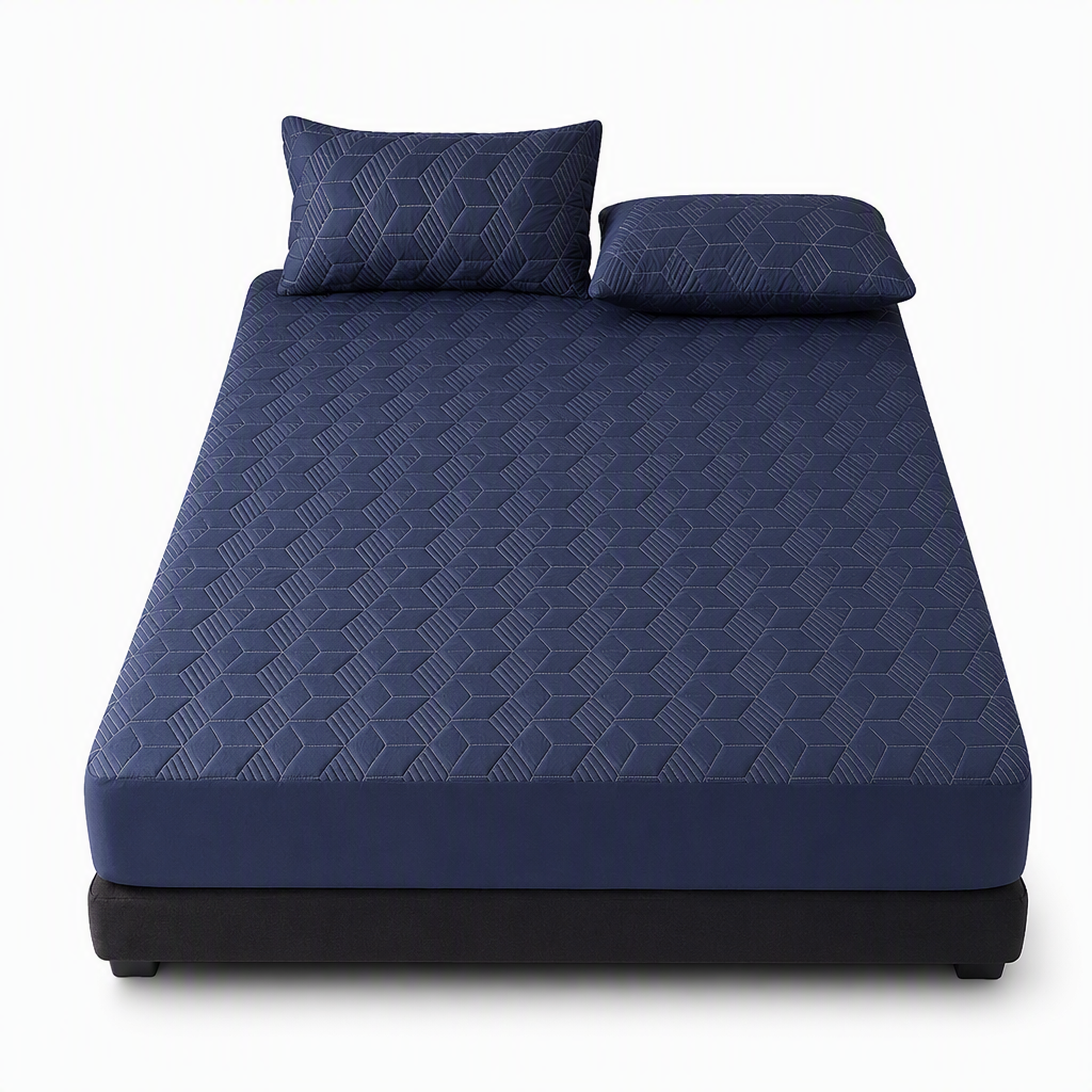 💥2026 Hot Sale🛏️Waterproof Fitted Sheet – Solid Color Machine Washable Mattress Protector Cover, Soft Breathable Bed Cover for Bedroom, Guest Room & Dorm ✨